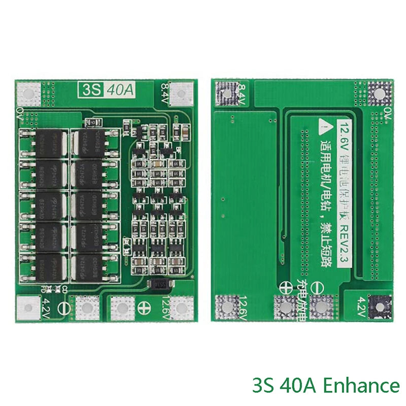 3S 4S BMS 40A Li-ion Battery Protection Board for Drill BMS Protection Board Axl 3S40AEnhance