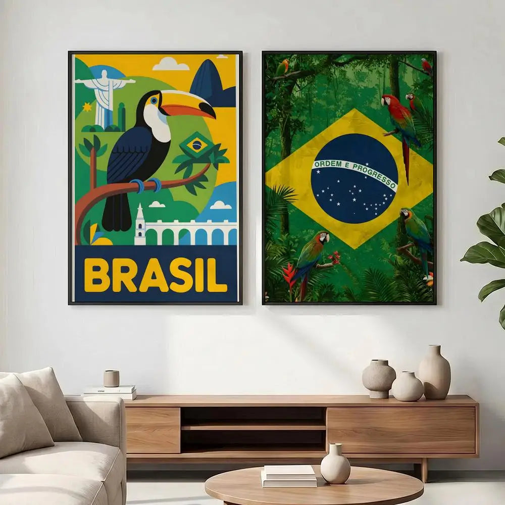Brazil Theme Art Poster – HD Waterproof Sticky Wall Print Wall Art Poster Axl