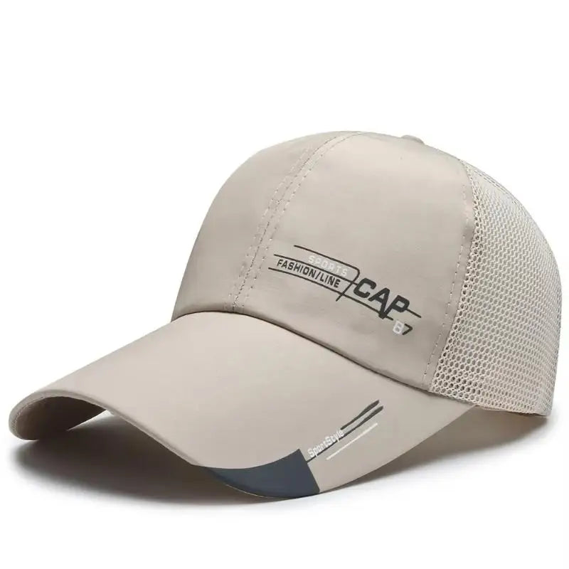 Men's Mesh Trucker Hat – Breathable Long Brim Baseball Cap Mesh Trucker Hat Axl Apricot