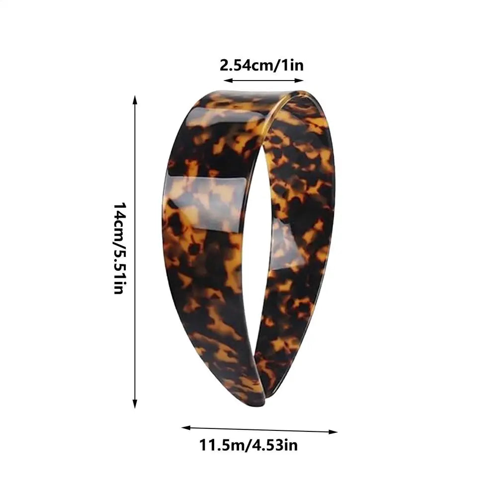 Anti-Slip Spa Headband for Women – Elastic Toothed Hair Band Spa Hair Headband Axl dark tortoise