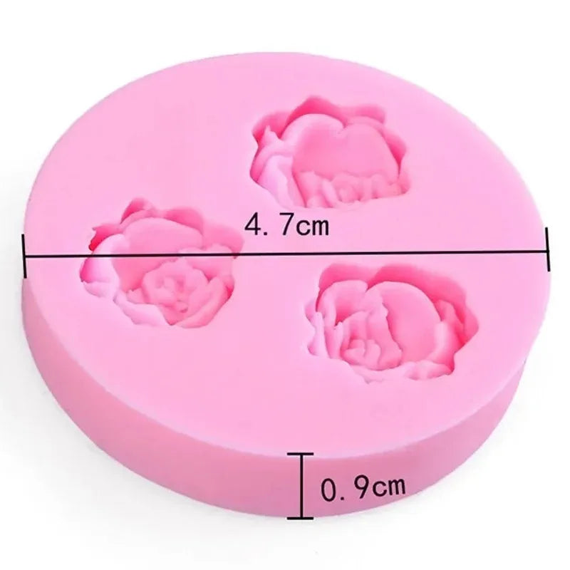 3D Rose Silicone Mold – Fondant, Chocolate & Cake Decorating Silicone Baking Mold Axl