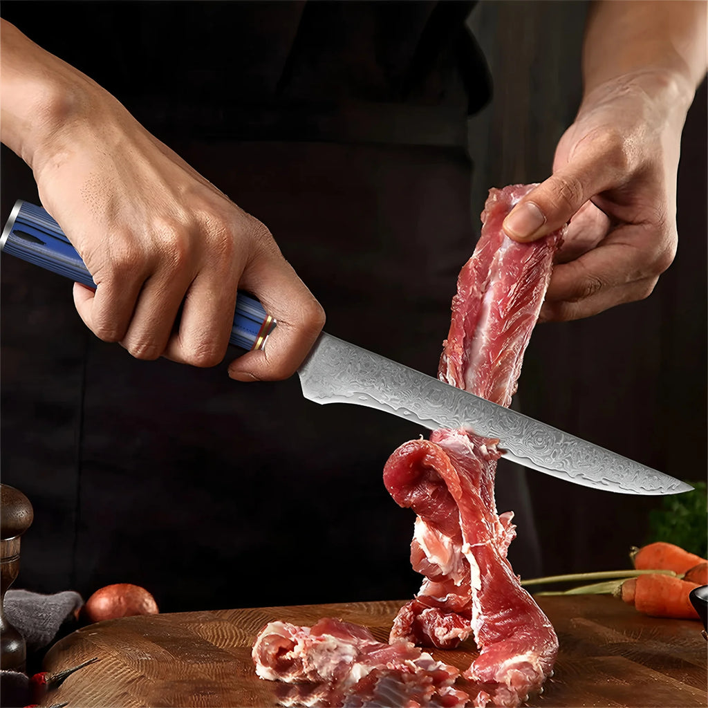 67-Layer Damascus Steel Boning Knife – Handmade Kitchen Knife Damascus Boning Knife Axl