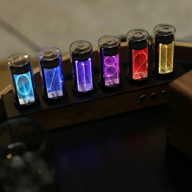 Vintage Nixie Tube Desk Clock – Color-Changing Digital Decor Decorative Desk Clock Axl