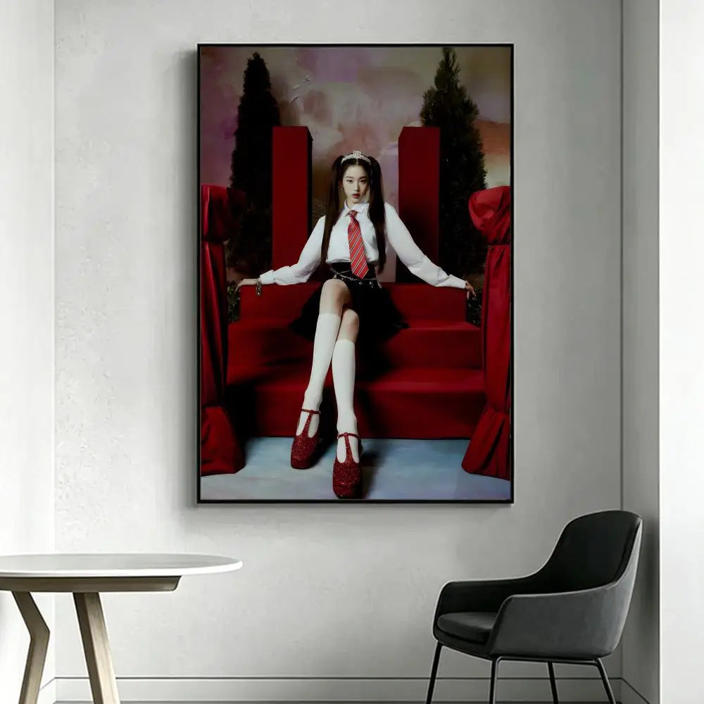 Wonyoung Kpop HD Poster – Waterproof Sticky Wall Art Decor Wall Art Poster Axl White6 15X20cmNoframe