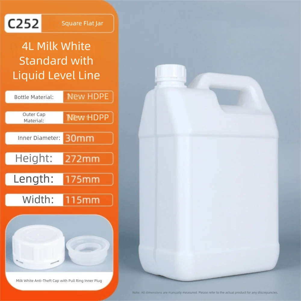 HDPE Airtight Storage Container with Lid – 1L to 5L Food Safe Airtight Storage Container Axl White 4L