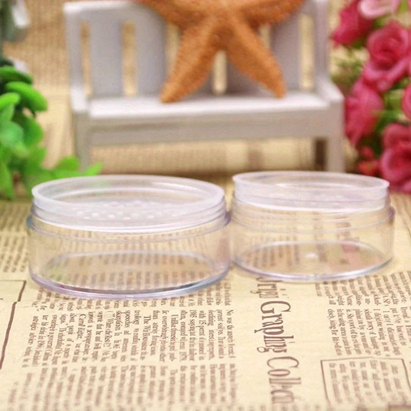 2-Pack Loose Powder Jar with Sifter | Empty Makeup Container Cosmetic Powder Jar Axl