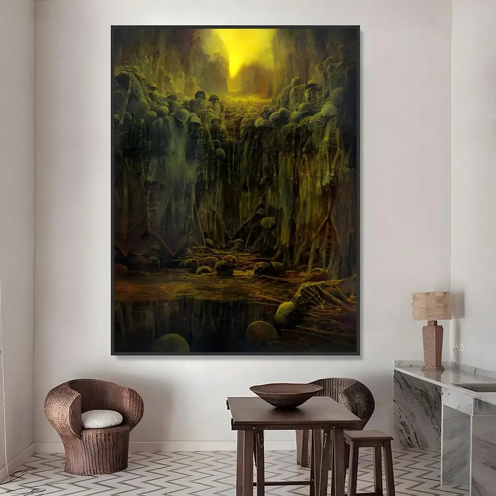 Zdzisław Beksiński Art Stickers – HD Waterproof Wall Decor Art Wall Stickers Axl