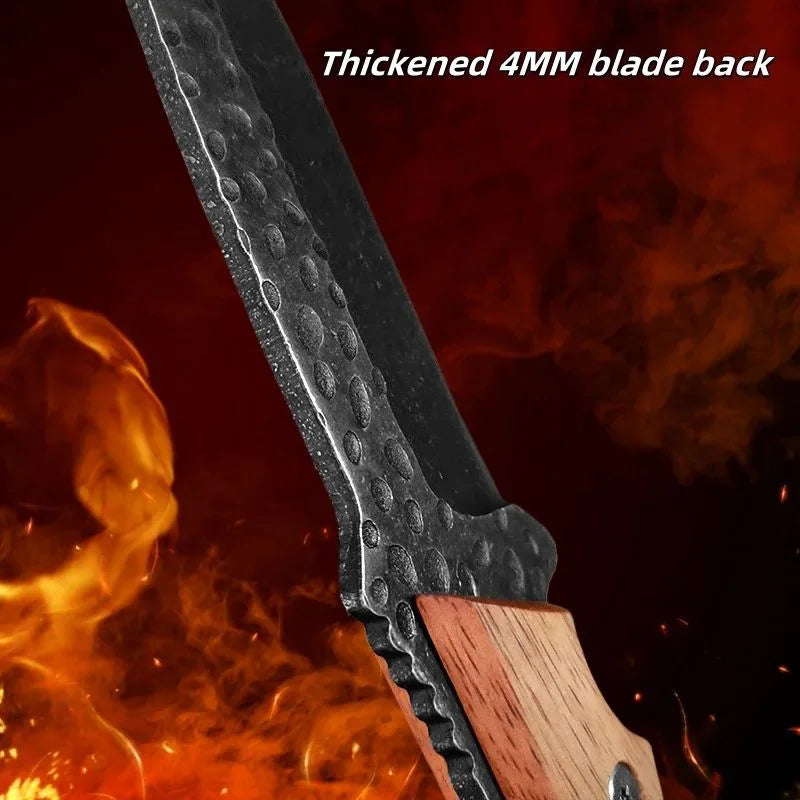Hand Forged Butcher Knife 9.8" Stainless Steel Cleaver & Sheath Butcher Cleaver Knife Axl