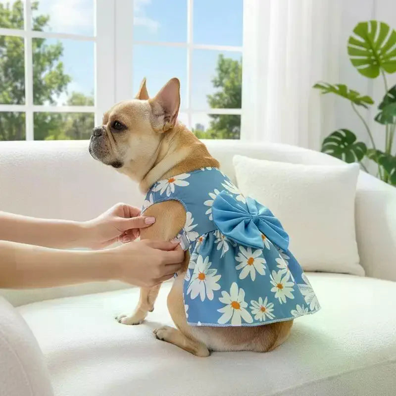 Floral Pet Princess Dress – Soft Breathable Dog & Cat Skirt Pet Costume Dress Axl