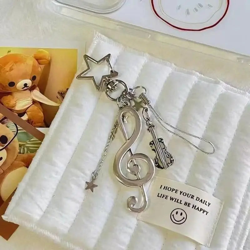 Y2K Musical Notes Guitar Keychain – Bag Charm & Pendant Keychain Bag Charm Axl A1