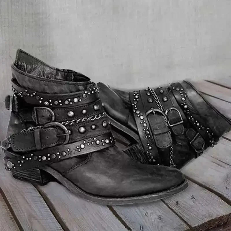 Women's Ankle Boots British Style PU Leather | Sizes EU 35–46 Women's Ankle Boots Axl balck 40