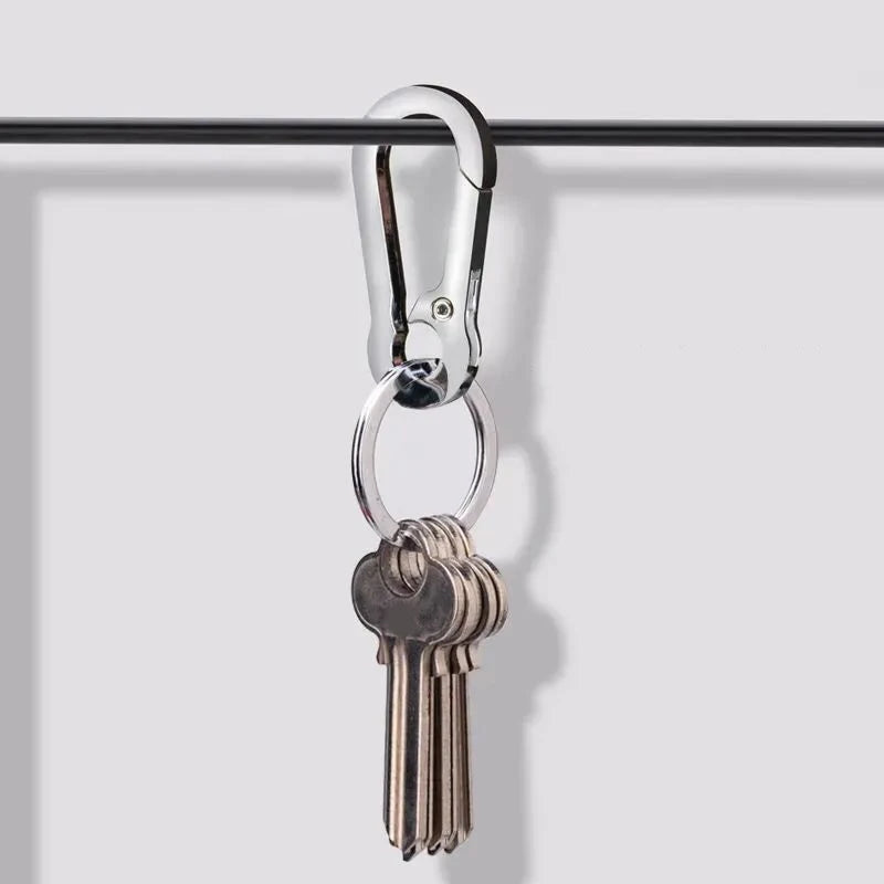 Stainless Steel Horseshoe Buckle Keychain – Men's Key Ring Keychain Key Ring Axl