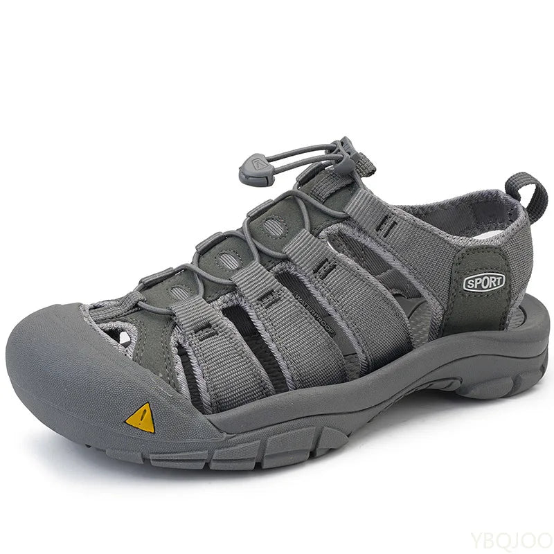 Men's Thick Sole Slip-On Beach Sandals – Lightweight Casual Men's Sandals Axl