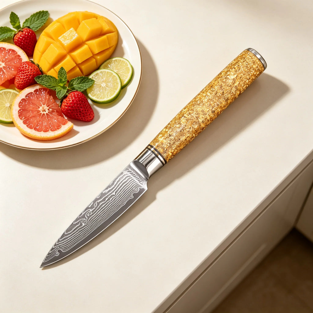 67-Layer Damascus Steel Paring Knife – Sharp Kitchen Blade Damascus Kitchen Knife Axl Fruit Knife