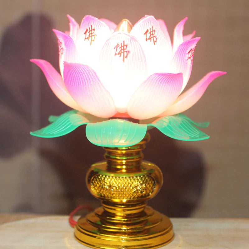 Buddhist Lotus Flower Lamp – Temple & Meditation Décor Decorative Flower Lamp Axl