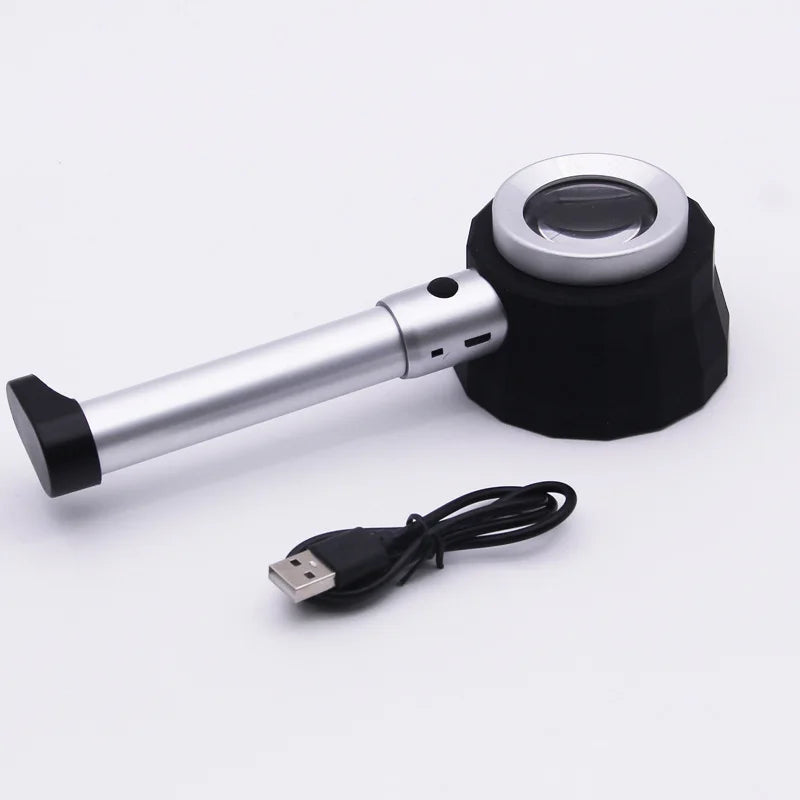 10x Rechargeable Handheld Magnifier with 3 LED Lights LED Handheld Magnifier Axl
