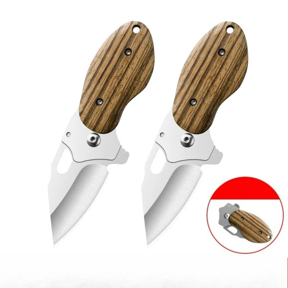 Mini Folding Pocket Knife – Stainless Steel Camping Keychain Blade Folding Pocket Knife Axl 2pcs