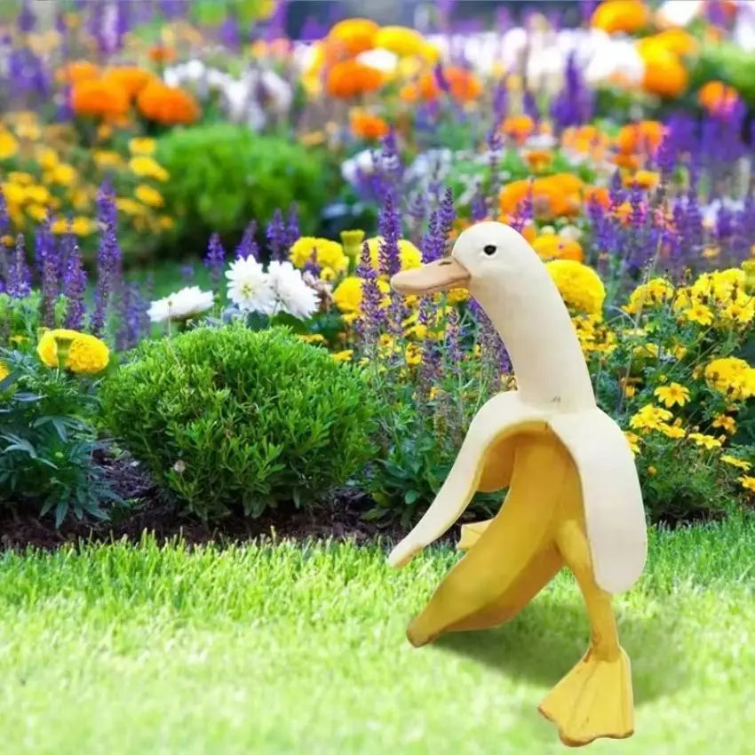 Whimsical Banana Duck Resin Garden Statue – Yard & Lawn Décor Garden Statue Axl
