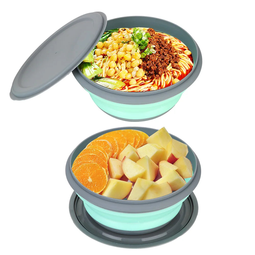 3-Piece Foldable Lunch Bowl Set – Collapsible Food Containers Collapsible Lunch Bowl Axl