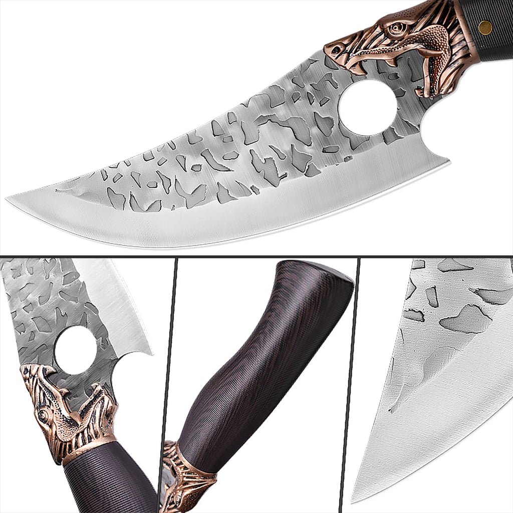 WXCOO Hand Forged Stainless Steel Chef & Butcher Knife Kitchen Chef Knife Axl
