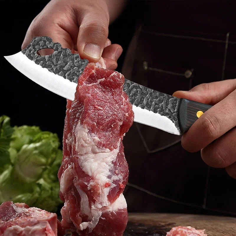 InLeung Handmade Forged Kitchen Cleaver – Stainless Steel Chef Knife Chef Kitchen Knife Axl