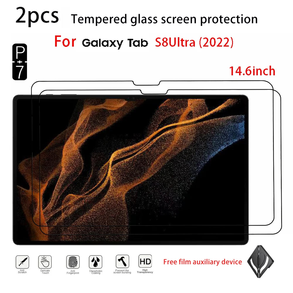 HD Tempered Glass Screen Protector Samsung Galaxy Tab S Ultra 14.6" Tablet Screen Protector Axl for s8ultra2022 14.6
