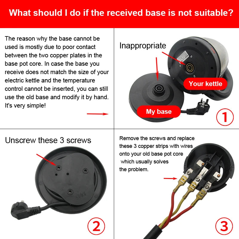 Universal Electric Kettle Base Disc Replacement | Heat-Resistant Kettle Replacement Part Axl