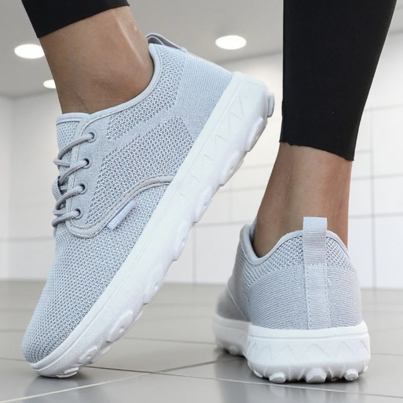 Women's Wide Toe Barefoot Sneakers | Breathable Mesh Platform Platform Walking Sneakers Axl