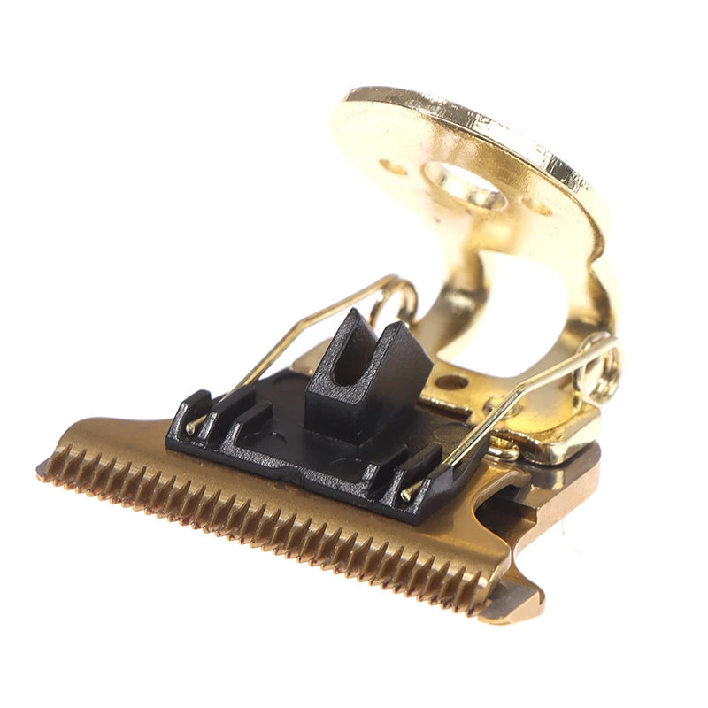 T9 T-Shaped Hair Clipper Replacement Cutter Head with Stand Clipper Replacement Blade Axl Gold