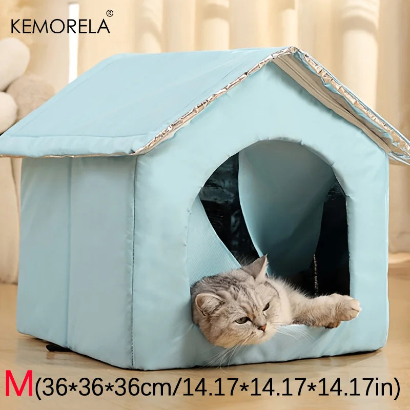 KEMORELA Ice Cooling Pet House for Cats & Dogs | Year-Round Cooling Pet House Axl Blue M