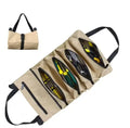 Roll-Up Tool Bag – Multi-Pocket Oxford Cloth Organizer Pouch Roll-Up Tool Bag Axl khaki