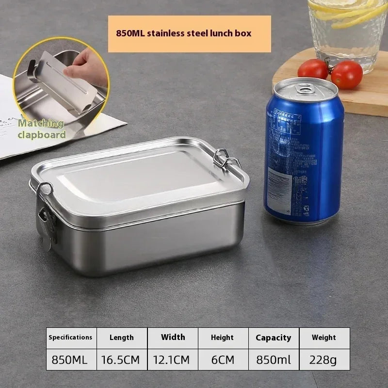 Stainless Steel Lunch Box with Lockable Clips | Metal Bento Box Bento Lunch Box Axl