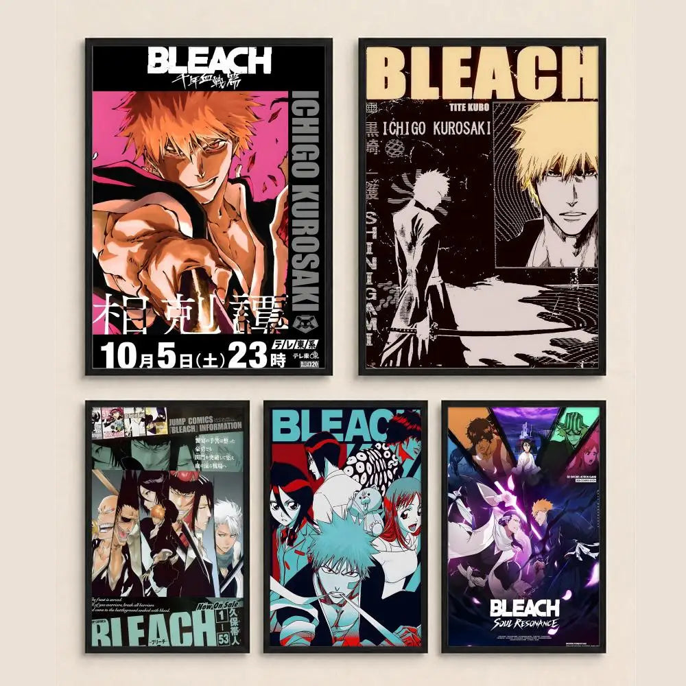 Bleach Anime Poster – HD Art Waterproof Sticky Wall Decor Anime Wall Poster Axl