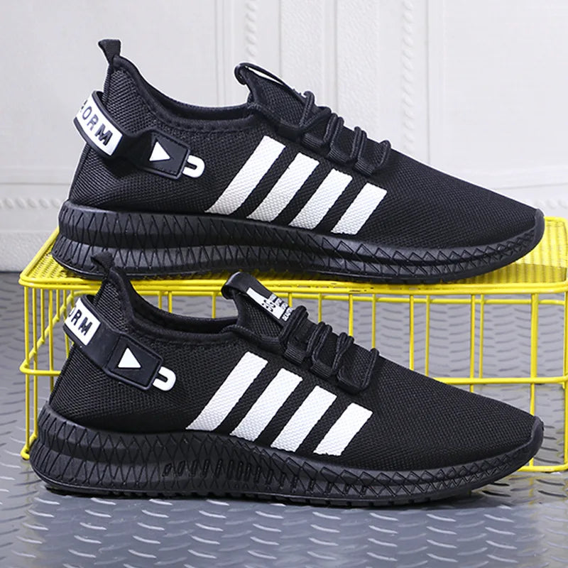 Men's Lightweight Breathable Mesh Casual Sneakers Lace-Up Casual Sneakers Axl