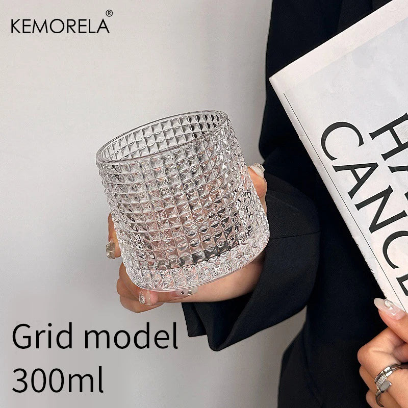 KEMORELA 300ml Retro Glass Cup – Coffee, Whiskey & Cocktails Cocktail Glass Axl A 300ml