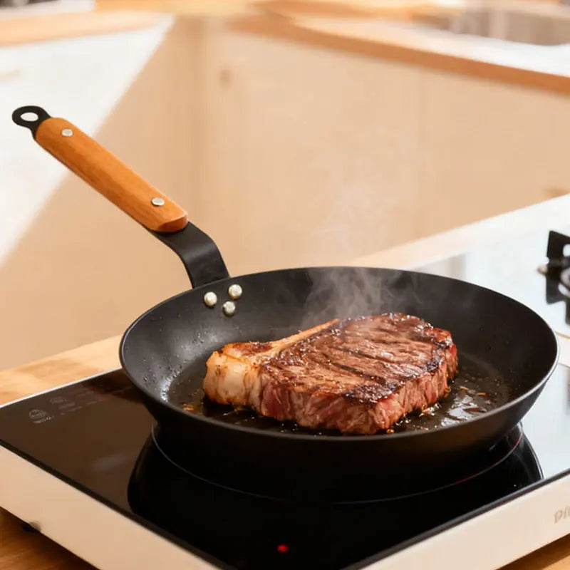 PGY Carbon Steel Skillet – Hammered Non-Stick Frying Pan Carbon Steel Skillet Axl