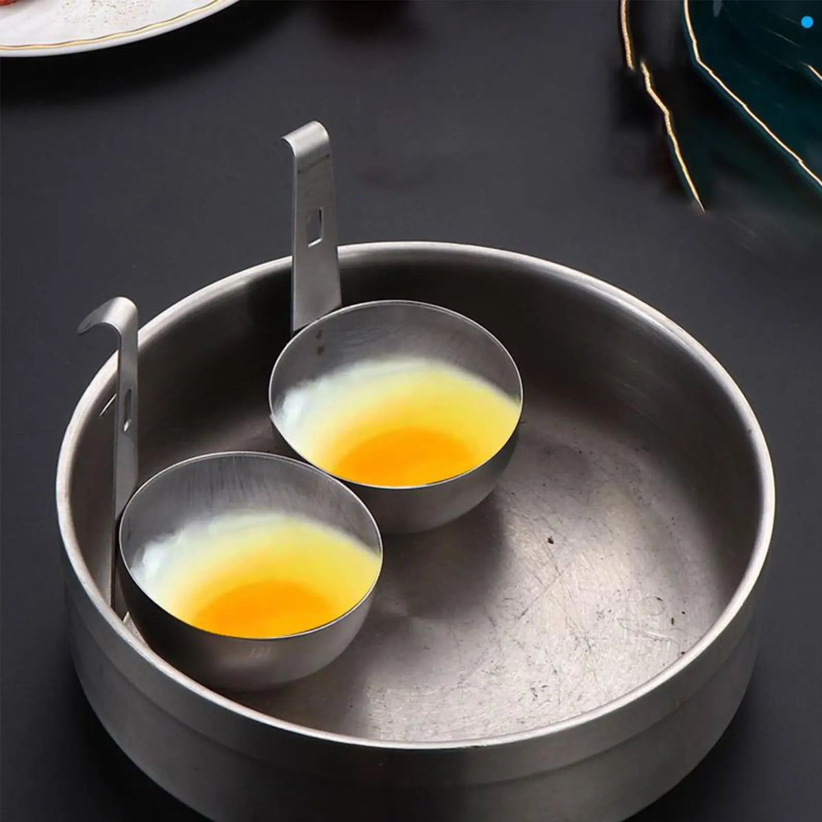 Stainless Steel Egg Poacher – Hangable Nonstick Steamer Egg Poacher Axl Default Title