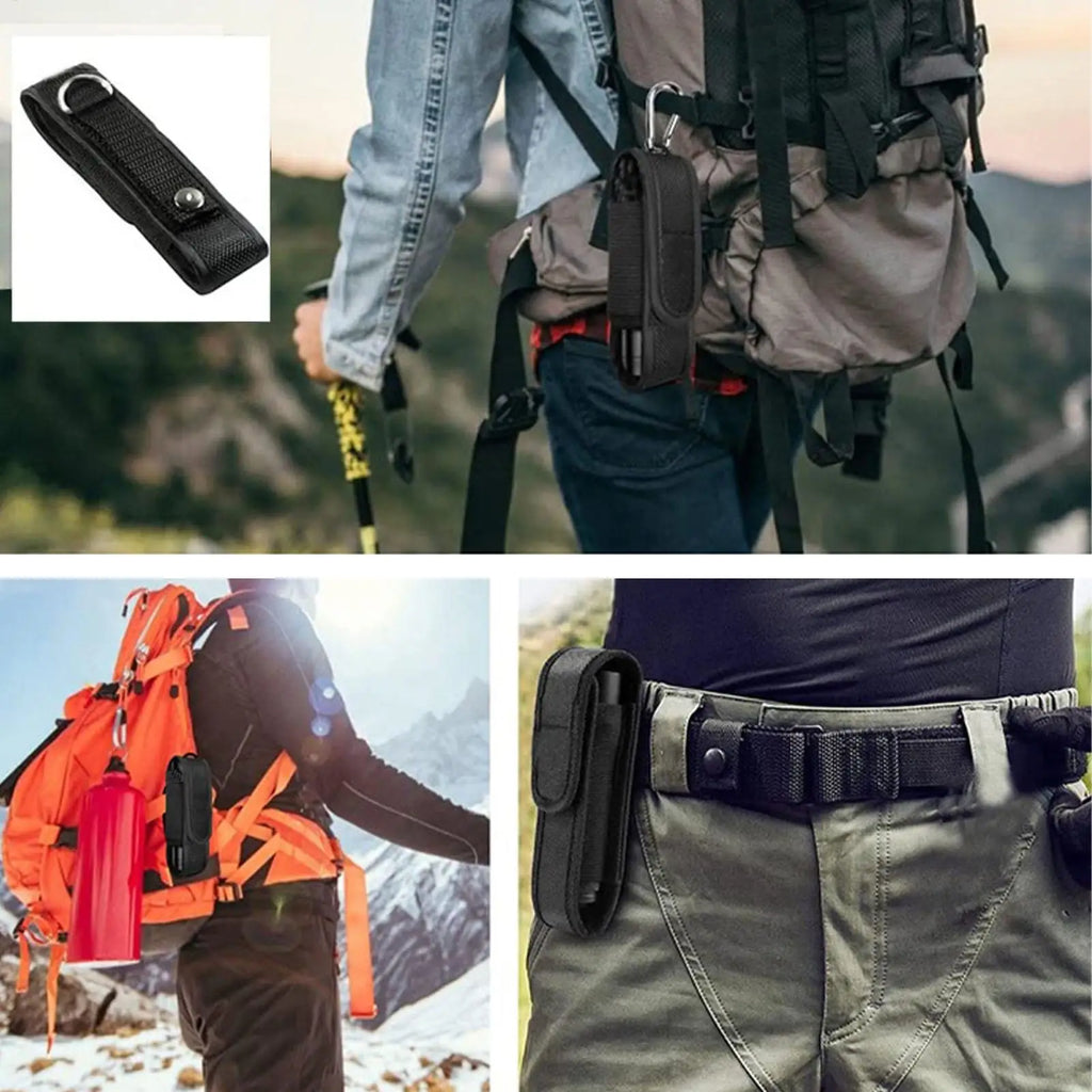 Nylon Flashlight Pouch – Waterproof LED Torch Carry Case Flashlight Carry Pouch Axl