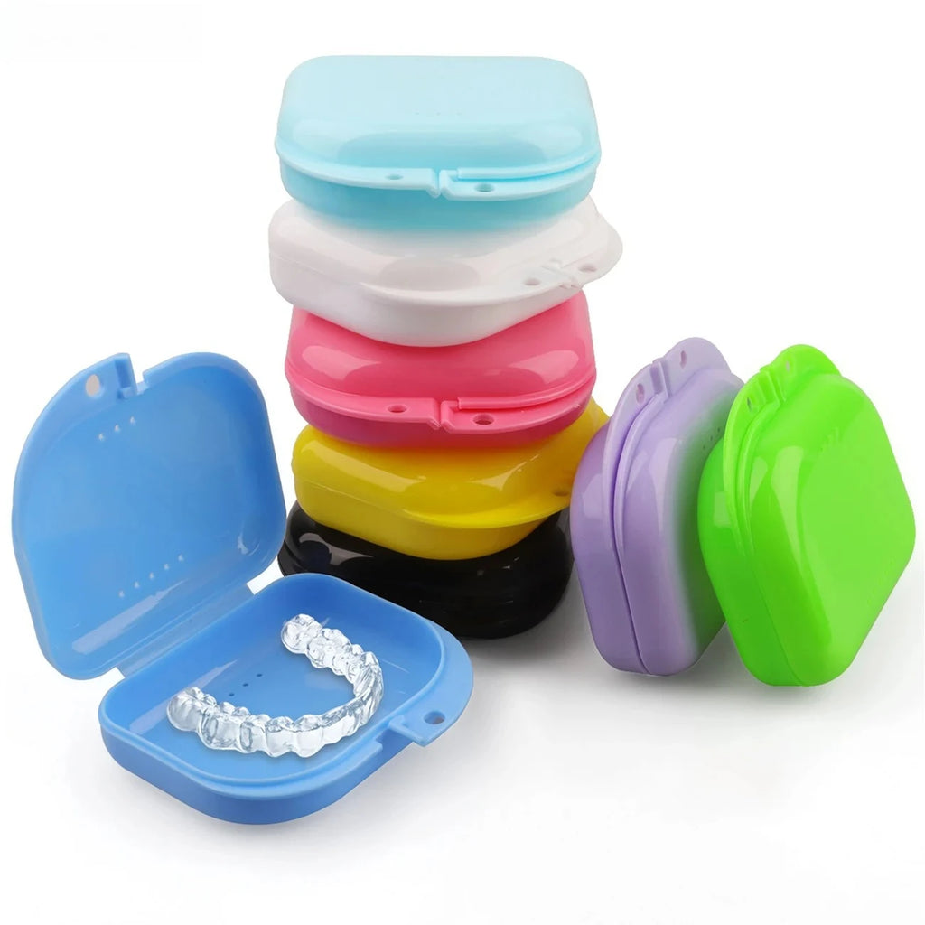 2-Pack Portable Dental Retainer & Denture Case – Multi-Color Dental Retainer Case Axl