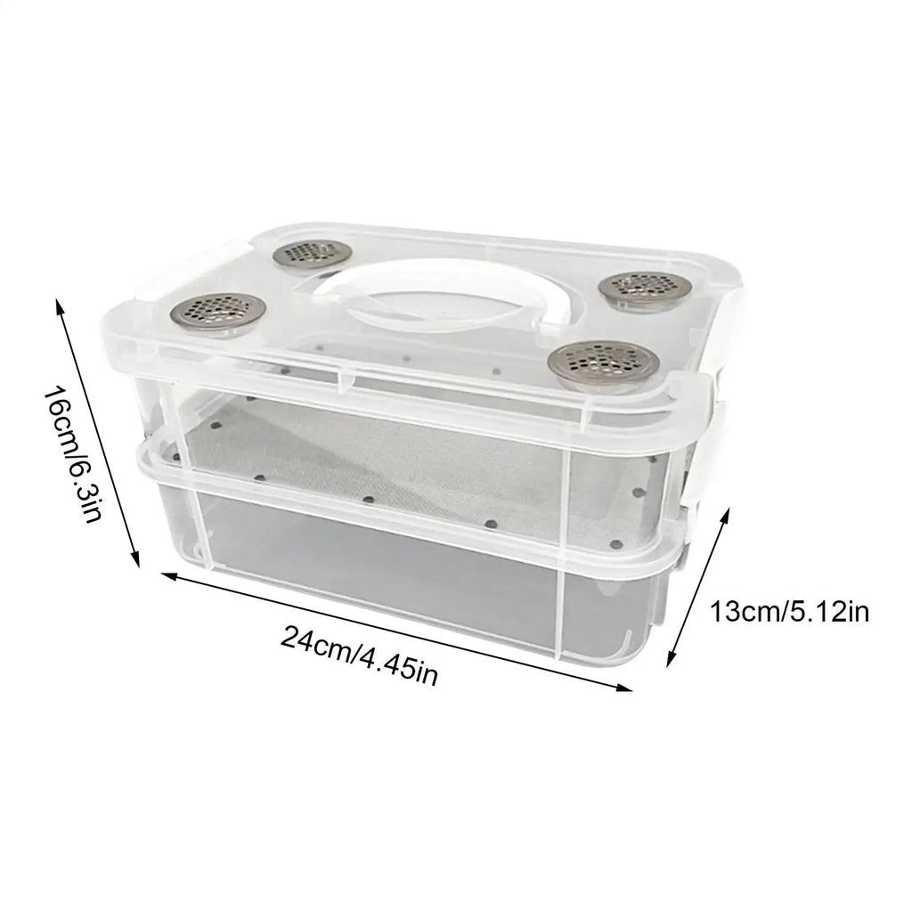 Transparent Mealworm Breeding Kit – Stackable Farm Box Insect Breeding Kit Axl