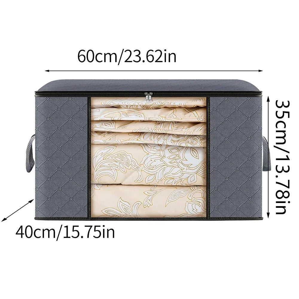 Foldable Quilt & Clothing Storage Bag – Bedding Organizer Box Bedding Storage Bag Axl