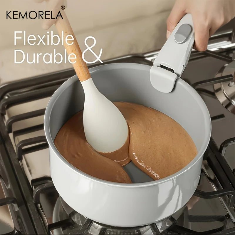 KEMORELA 10-Pc Silicone Cooking Utensils Set – Wood Handle Cooking Utensil Set Axl