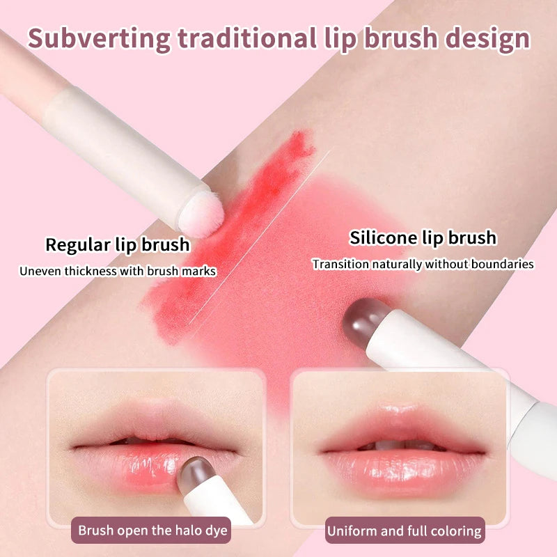 Silicone Lip Brush with Cover – Angled Lip & Concealer Tool Silicone Lip Brush Axl
