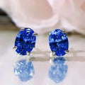 Huitan Oval CZ Stud Earrings – Geometric Fashion Jewelry CZ Stud Earrings Axl E2821