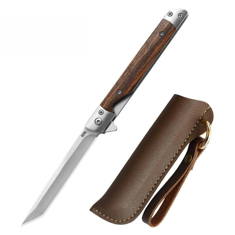 Stainless Steel Paring Knife – Sharp Laser Blade & Wood Handle Paring Knife Axl C