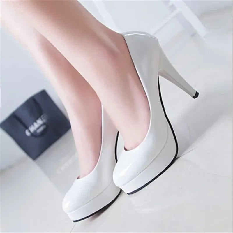 Women's Patent Leather Platform High Heel Pumps | Sizes 34–42 Platform Heel Pumps Axl