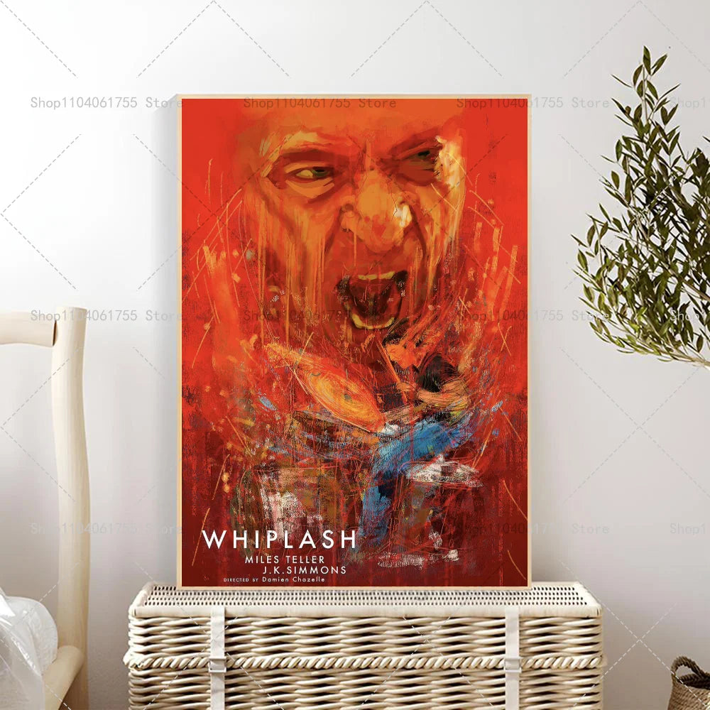 Whiplash Jazz Drummer Movie Poster – Self-Adhesive Wall Sticker Wall Art Poster Axl z6 50x70cm No Frame