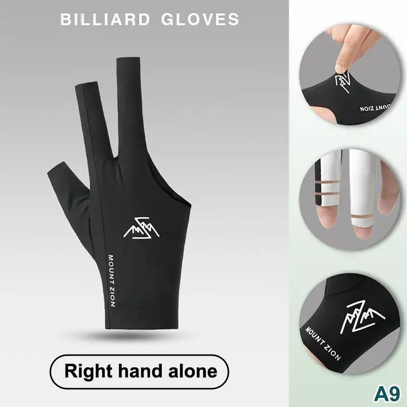 Fingerless Billiard Pool Glove – Breathable Ice Silk 3-Finger Billiard Cue Glove Axl A9