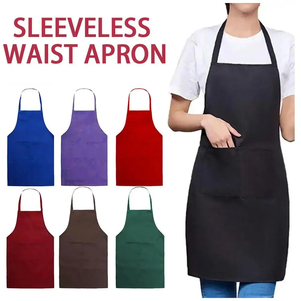 KITPIPI Unisex Waterproof Adjustable Sleeveless Chef Apron Sleeveless Apron Axl