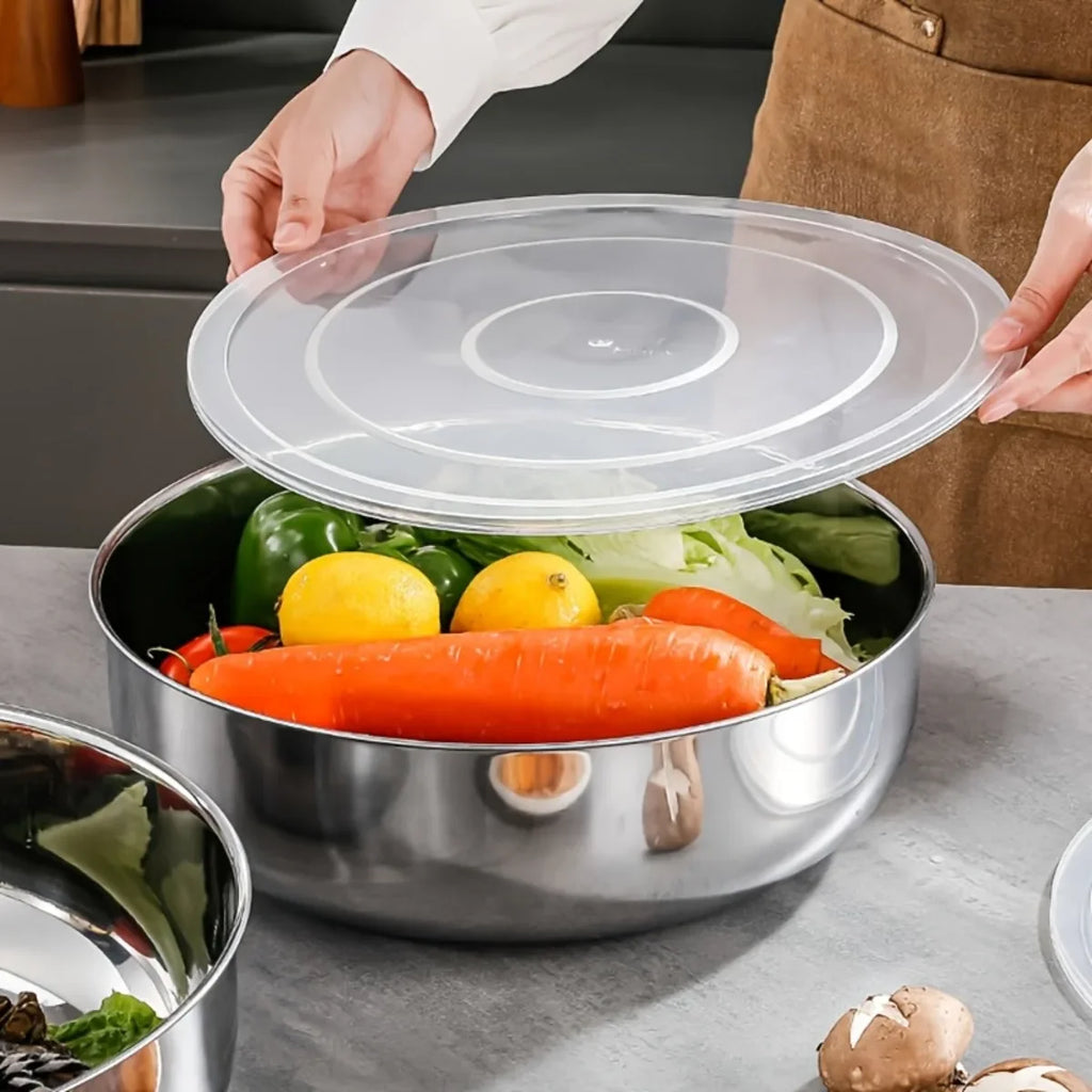 Large Stainless Steel Mixing Bowl with Lid | Rust-Resistant Mixing Bowl Axl